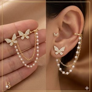 anting klip korea minimalis